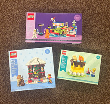 LEGO 40687 Alien Space Diner, 40778 Winter Gazebo, 40780 Birthday Cake lot of 3 picture