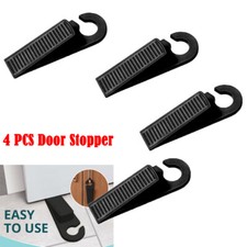 4 Pcs Door Stopper Grooved Rubber Wedge with 1.0