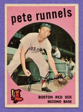 1959 Topps Pete Runnels #370 Red Sox Decent Centering EX picture