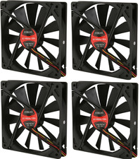 4x Evercool 140mm x 25mm 12V EC1425L12EA Computer Case 3-Pin / 4-Pin Molex Fan picture