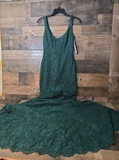 NWT Nicole Miller VTG Y2K Lace Gown Forest Fairy Green Prom Formal Women Size 0 picture