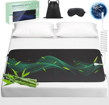 Grounding Mat for Bed with Leather, Improve Sleep, Relieve Stress & Pain, Anti-S picture