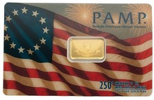 2026 PAMP 250th Ann. of United States Heraldic Bald Eagle 2.5g Gold Bar in As... picture