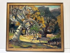 Antique Impressionist Landscape Painting American California Impressionism Oil picture