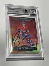 Juraj Slafkovsky Signed Card O-PEE-CHEE Platinum Sunset Slabbed Beckett BAS IP a picture