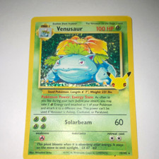 Pokemon TCG Venusaur 15/102 Base Set Holo Rare Unlimited EN 1999 100 HP picture