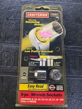 Craftsman 42801 USA Metric Low Profile Wrench Socket Set 8 Pc NOS Easy Read picture
