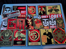 OBEY GIANT Sticker Lot of 22 Shepard Fairey Official Designed Slaps Street Art  picture
