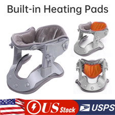 Cervical Neck Traction Device Heating Brace Support PainRelief Stretcher Therapy picture
