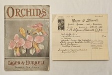 1912 Lager Hurrell Orchids Illustrated Catalog Summit NJ 1913 Paid Invoice picture