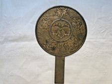 Antique Japanese Bronze Kagami Hand Mirror with Paulownia Kiri Crest picture