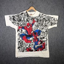 Vintage Marvel Shirt Mens XL 90s AOP 1995 Comic Images Spider-Man Clone Saga picture