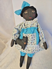 Primitive black folk art doll, handmade original, Dumplinragamuffin picture