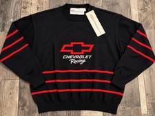 VTG Chevrolet Racing Knit Sweater USA Made Deadstock NASCAR Chevy L 1980s picture