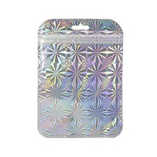 100/500/1000 Clear & Holographic Gold/Silver Hangable Front Zipper Bags ~4x6in picture