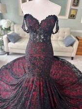 Sexy Gothic Crimson Mermaid prom dress  picture