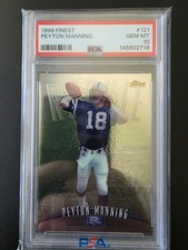 1998 Peyton Manning Topps Finest Rookie PSA 10 🔥🔥🔥🔥🔥 picture