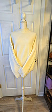 H&M Pearl-Embellished Cream Mock Neck Womens Oversized Sweater NWT MED Cozy picture