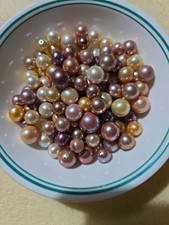125 Edison Freshwater Pearls Mixed Colors Round Near-Round Jewelry Making Lot picture