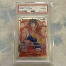 2024 One Piece OP01-024 Monkey D. Luffy Super Rare PSA 10 Gem Mint Romance Dawn picture
