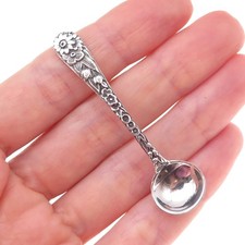 Kirk Stieff 925 Sterling Silver Antique 1924 Repousse Salt & Spices Spoon picture