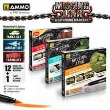 AMMO by Mig: MISSING LINK - Marker Weathering Sets - Markers - Tanks & Aircraft picture