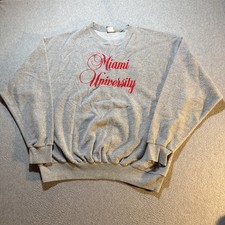 VTG Miami University Ohio RedHawks College Crewneck Sweatshirt - Mens XL picture