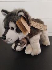 Demdaco WOLF/SIBERIAN HUSKY Mom & Baby Plush 12