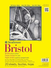Strathmore 300 Series Bristol Vellum Pad 9x12 Inch Drawing Paper for Artists picture
