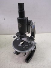 Vintage Spencer Lens Co Microscope Heavy Cast Metal Rotatable Stage Mechanical picture