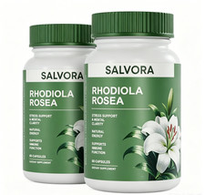 2Pcs Salvora Rhodiola Rosea Supplement Golden Root Adaptogen Capsules - Rhodiola picture