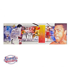 Muhammad Ali Signed 12x36 Panoramic Boxing Career Fights Poster PSA AJ07604 picture