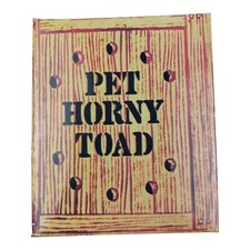 Vintage Pet Horny Toad With Original Box Gag Gift White Elephant NOS picture