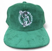 1980s Vintage Style Boston Celtics Corduroy Strapback Hat picture