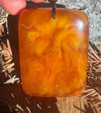 Vintage Natural Cave Honey Beeswax Amber Pendant– From an Estate Collection picture
