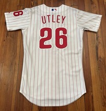 Philadelphia Phillies Chase Utley Authentic Majestic Jersey Size 40 Medium Vinta picture