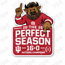 Indiana Hoosiers Football 2025 National Championship Sticker Football Souvenir picture