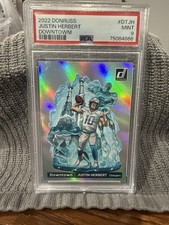 Panini 2022 Donruss Downtown Justin Herbert #DT-JH PSA 9 Chargers picture