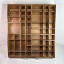 Vintage Wood Printers Tray Shadow Box Trinket Shelf Drawer Display Case 18X20 picture