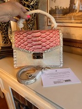 NWT $425 Brahmin Small Hallie Multi Resort Collection Leather Satchel Bag picture