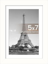 Elegant 5x7 White Picture Frame - Classic Wall Decor for Cherished Moments picture
