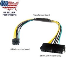 24 Pin to 8 Pin ATX Power Supply Adapter Cable for DELL Precision T1700, T3620 picture