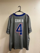 Bills James #4 Cook III Gray Nickel City Vapor F.U Jersey SIZE S-2XL New 2026 picture