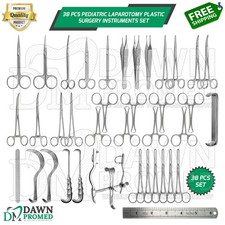 38 Pcs Pediatric Laparotomy Plastic Surgery Instruments Set German Grade picture