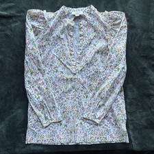 J.CREW Liberty Botanical button up blouse with Classic florals and leafs XXS  picture