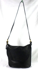 Vintage COACH 4115 Black Leather Original Whitney Flap Tote Shoulder Bag USA WOW picture