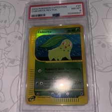 2002 POKEMON EXPEDITION #99 CHIKORITA-REVERSE FOIL PSA 8 picture