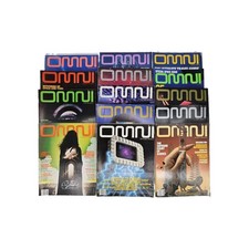 Vintage OMNI Magazine Lot of 14 Sci-Fi Collection 1979-1993 Stephen Hawking Art picture