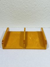 Vintage Catalin Bakelite Marbleized Butterscotch Poker Card Holder  128 Grams picture