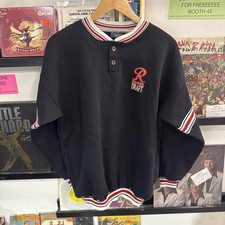 Vintage Rainier Draft Beer Sweatshirt LARGE Made USA 80s 90s Pullover Striped picture